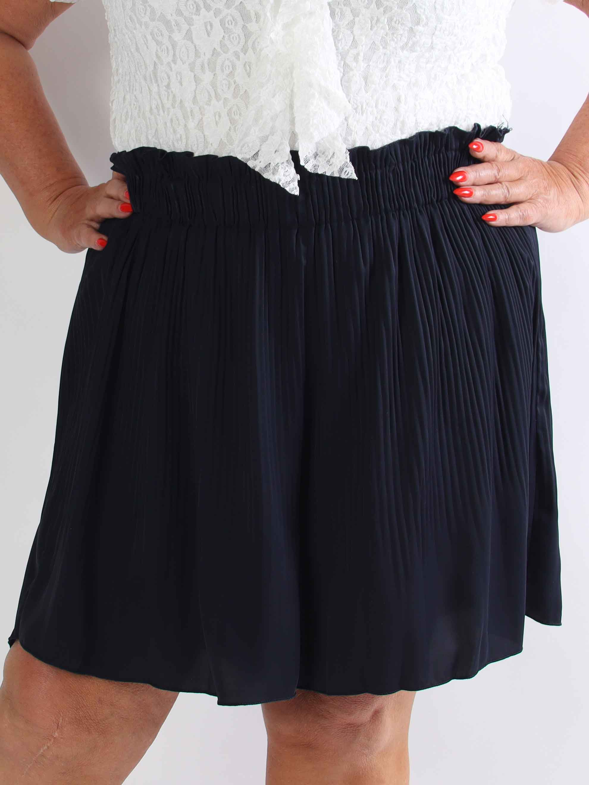 Diddi - Plisseret shorts med elastikkant i livet